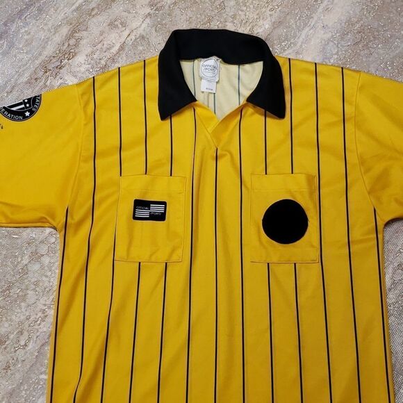 OFFICIAL SPORTS SOCCER REFEREE JERSEY SIZE MEDIUM - Picture 2 of 5
